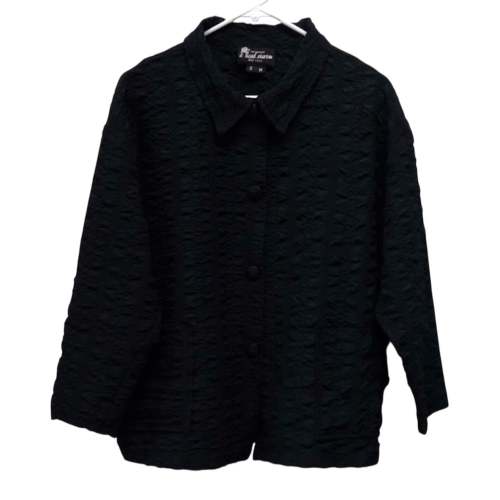 A Head Start Black Textured Women's Jacket